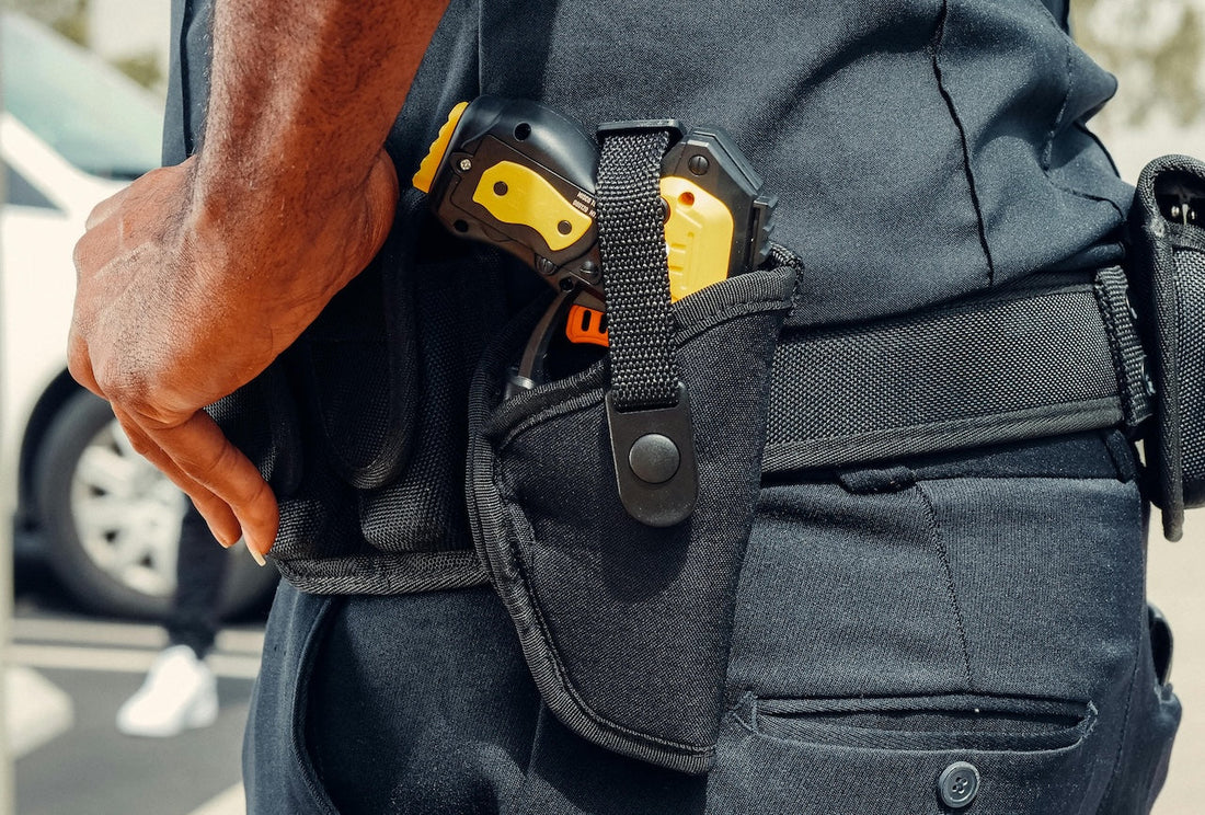 Security guard with taser