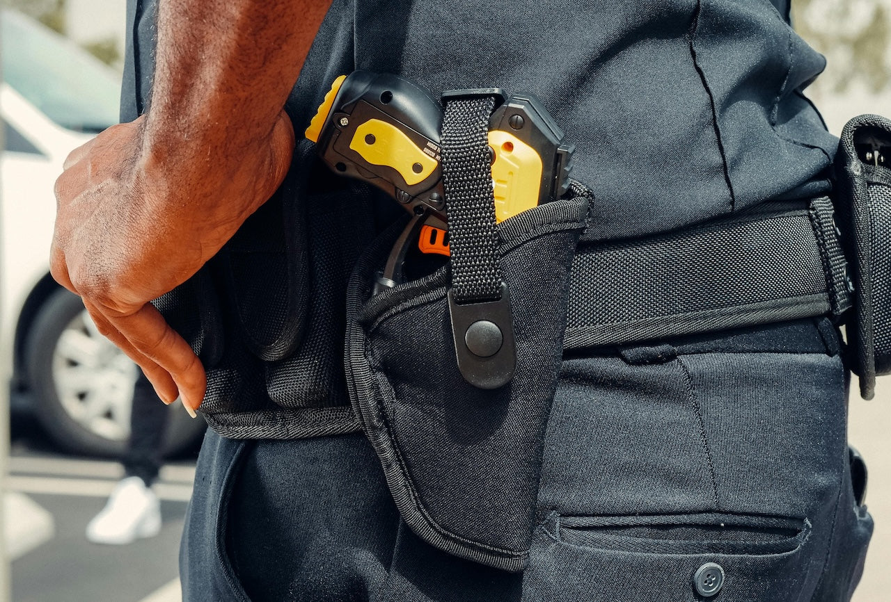 Security guard with taser