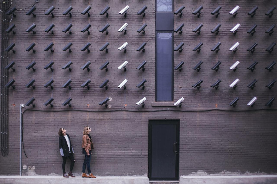 building with lots of security cameras