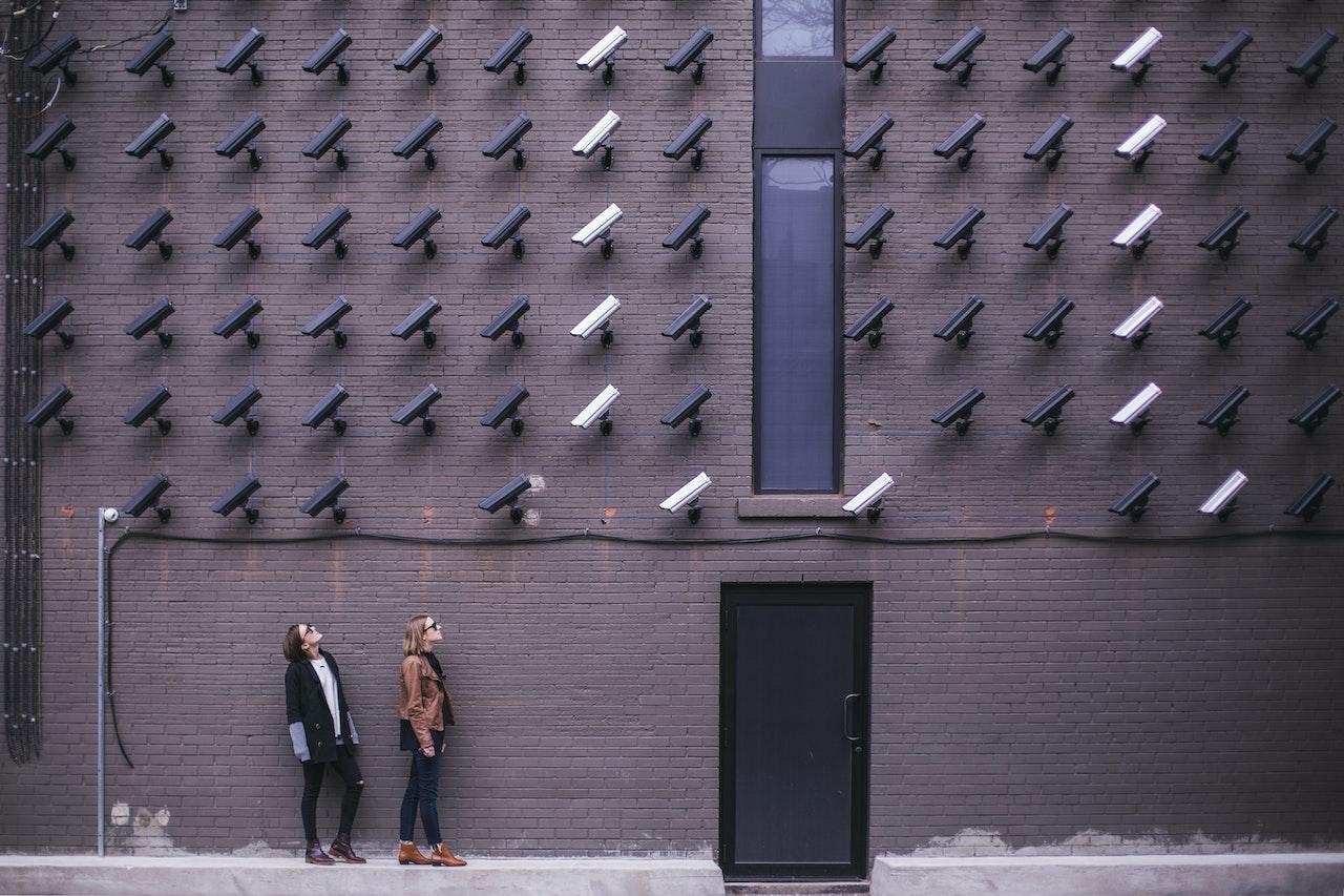 building with lots of security cameras