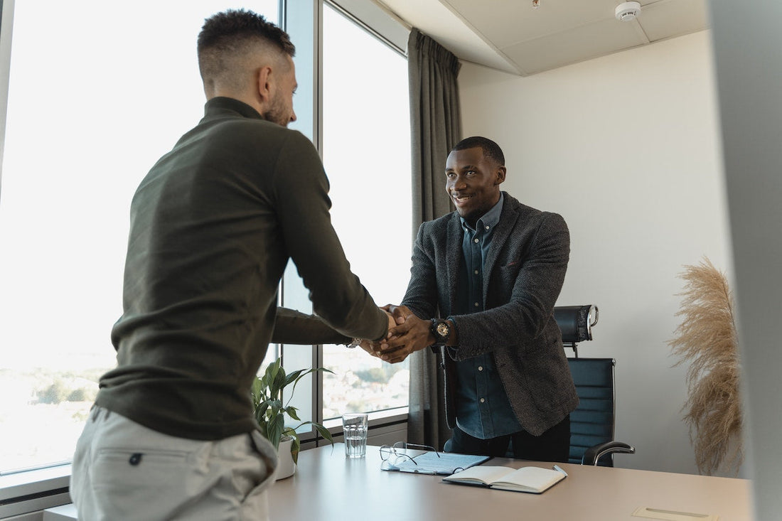 man accepting job