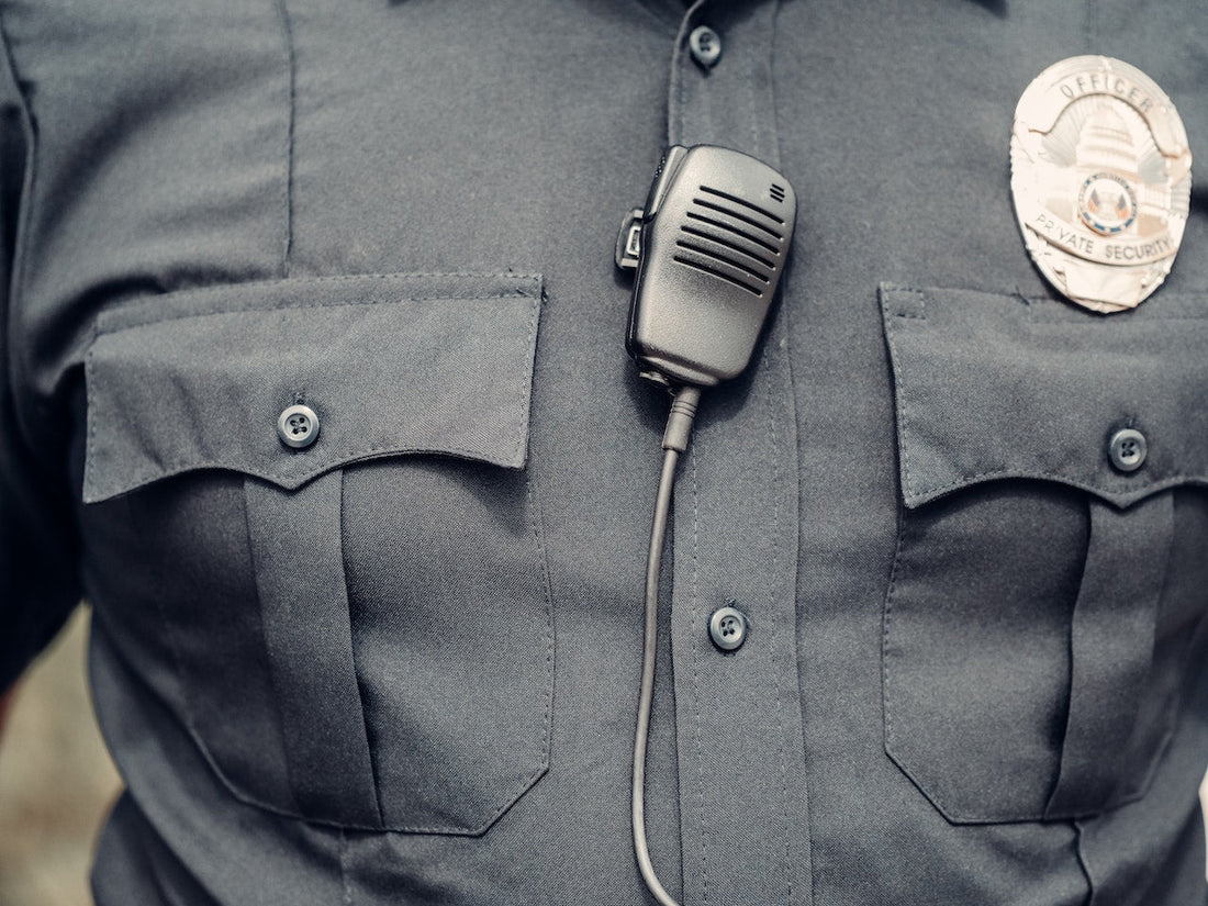 person in a security guard uniform