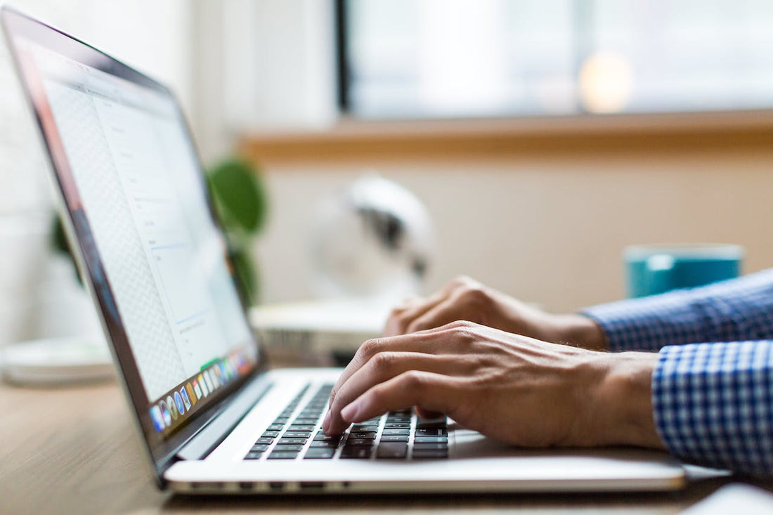 person taking test on computer