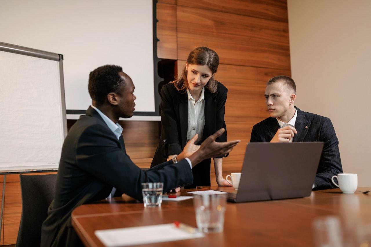 professionals having a meeting