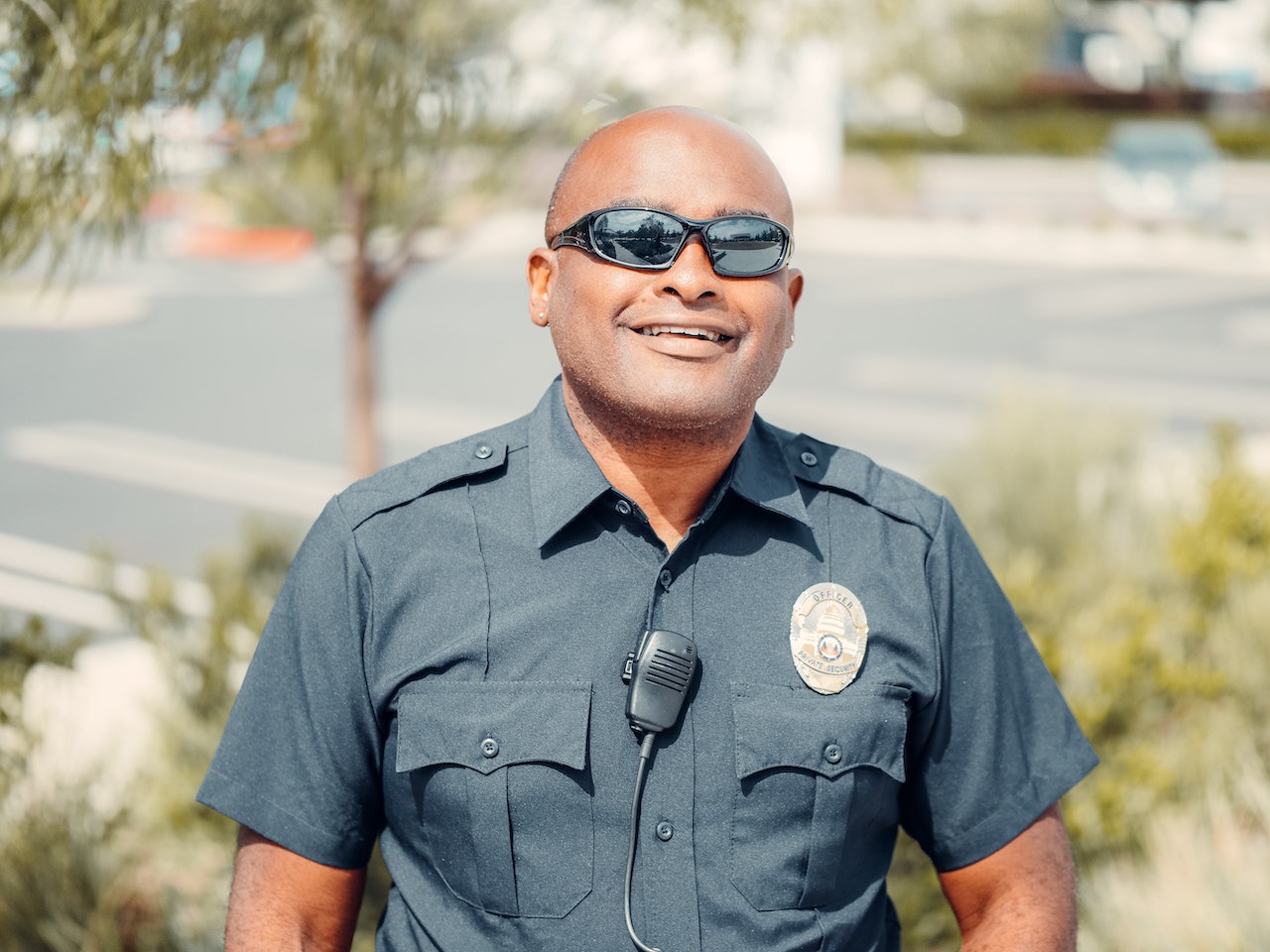 security guard standing in the Florida sun